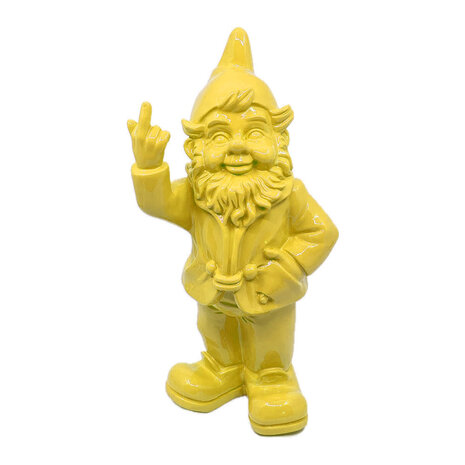 Melting Pot - Beeldje Kabouter Fuck You Geel 32cm