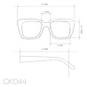 Okkia - Zonnebril ELBA Square Zonnebril Black OK044-BK – Vierkant Soft-Touch Montuur met Zwarte Gradiëntglazen en UV400
