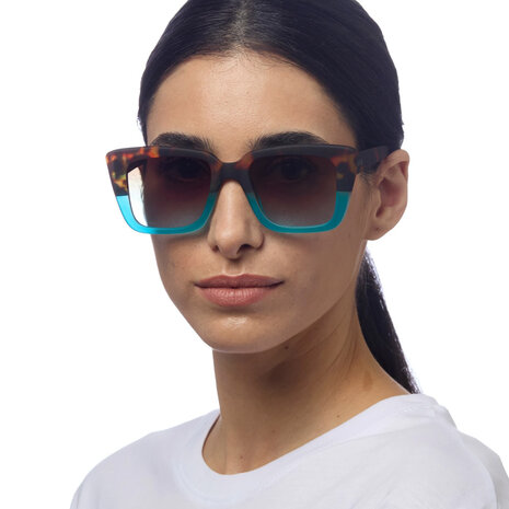 Okkia - Zonnebril ELBA Square Havana Blue OK044-HB