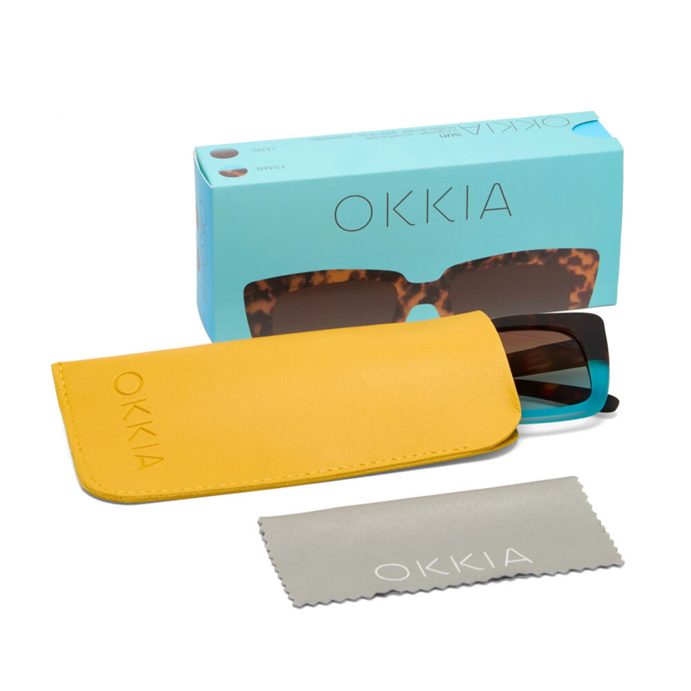 Okkia - Zonnebril ELBA Square Havana Blue OK044-HB