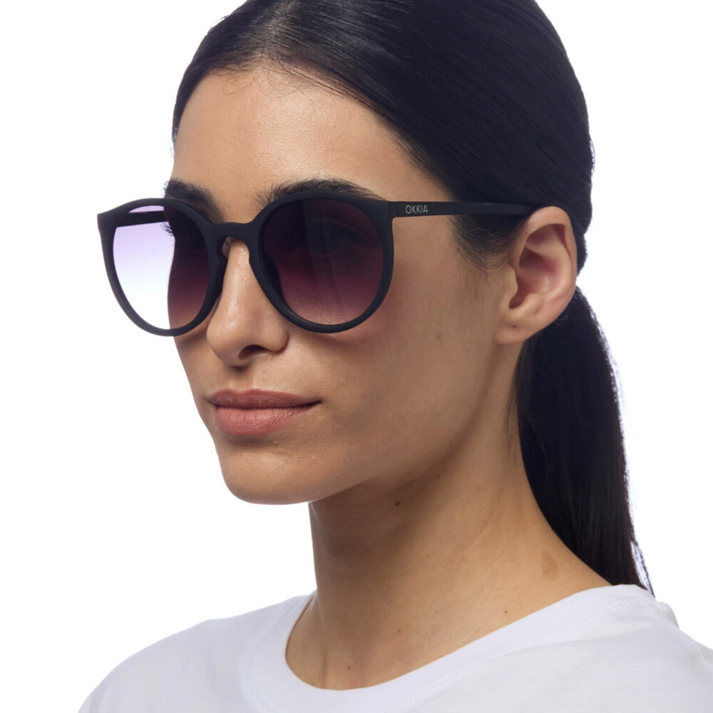 Okkia - Zonnebril BERLINO Round Black OK045-BK Okkia - Zonnebril BERLINO Round Black OK045-BK