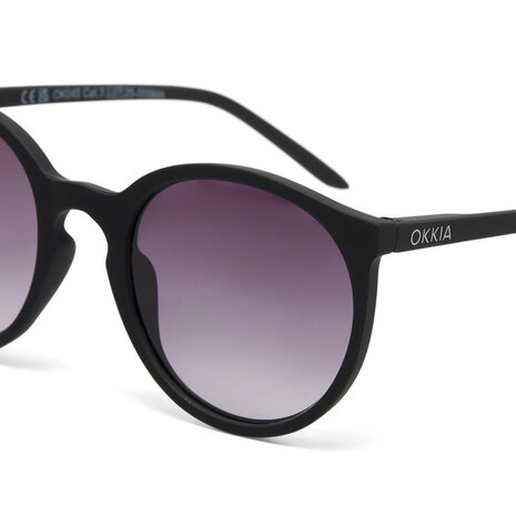 Okkia - Zonnebril BERLINO Round Black OK045-BK Okkia - Zonnebril BERLINO Round Black OK045-BK