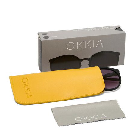 Okkia - Zonnebril BERLINO Round Black OK045-BK Okkia - Zonnebril BERLINO Round Black OK045-BK