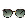 Okkia - Zonnebril BERLINO Round Zonnebril Classic Havana OK045-CH – Rond Soft-Touch Montuur met Bruine Gradiëntglazen en UV400