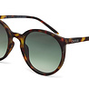 Okkia - Zonnebril BERLINO Round Zonnebril Classic Havana OK045-CH – Rond Soft-Touch Montuur met Bruine Gradiëntglazen en UV400