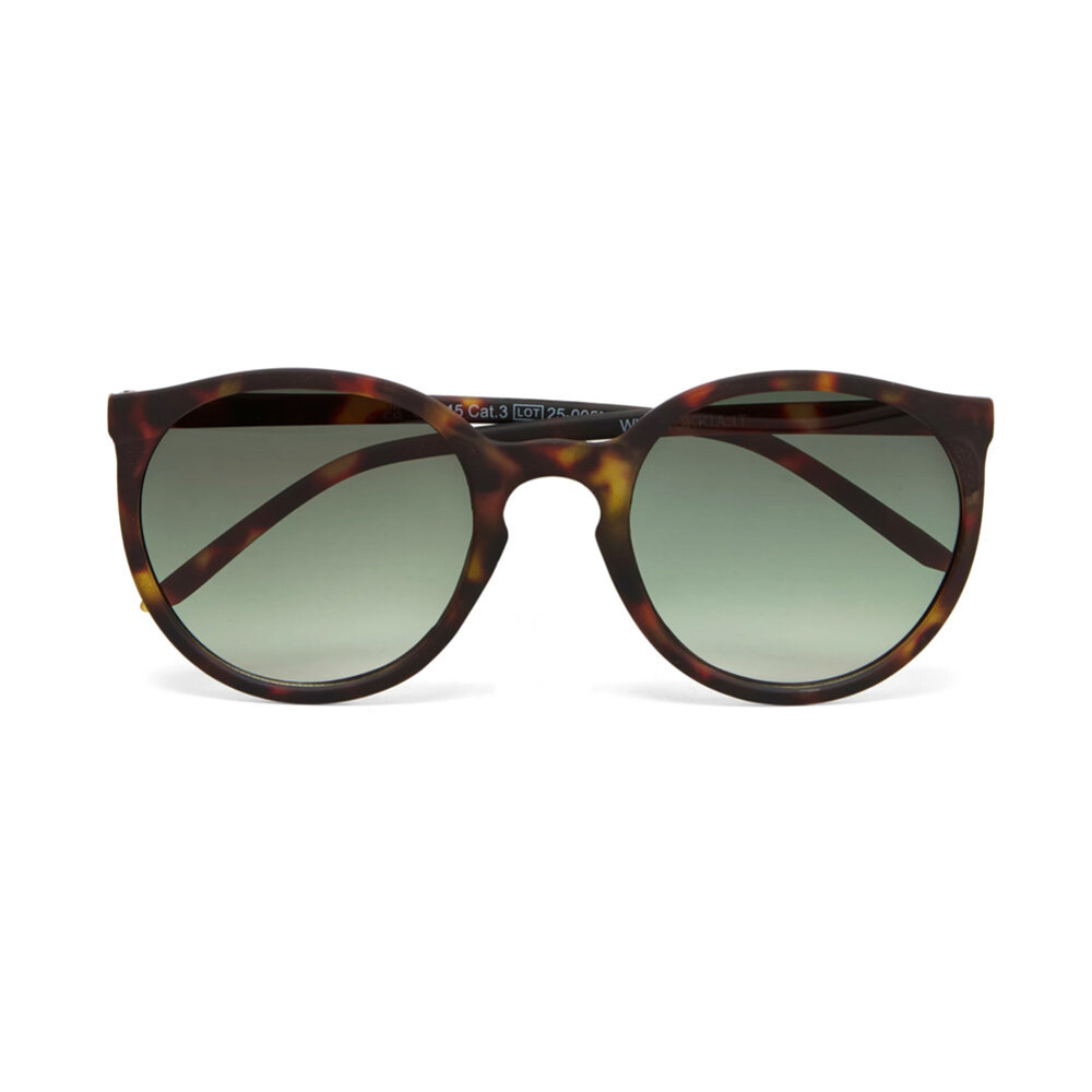 Okkia - Zonnebril BERLINO Round Zonnebril Classic Havana OK045-CH – Rond Soft-Touch Montuur met Bruine Gradiëntglazen en UV400