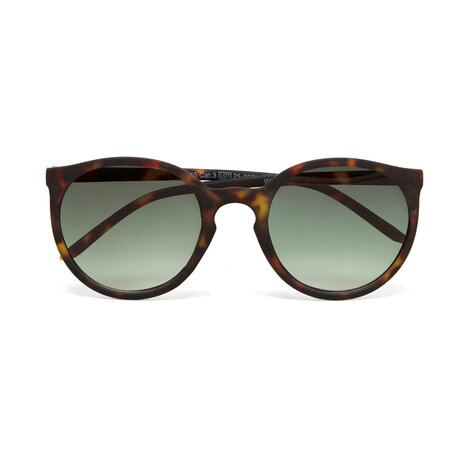 Okkia - Zonnebril BERLINO Round Zonnebril Classic Havana OK045-CH – Rond Soft-Touch Montuur met Bruine Gradiëntglazen en UV400