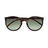 Okkia - Zonnebril BERLINO Round Zonnebril Classic Havana OK045-CH – Rond Soft-Touch Montuur met Bruine Gradiëntglazen en UV400