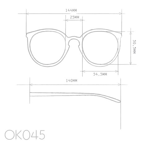 Okkia - Zonnebril BERLINO Round Classic Havana OK045-CH Okkia - Zonnebril BERLINO Round Classic Havana OK045-CH