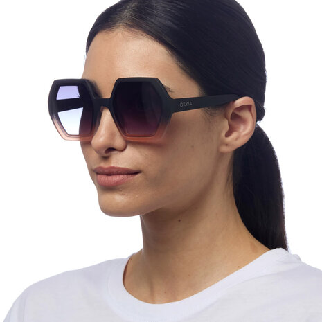 Okkia - Zonnebril EMMA Hexagon Black Rose OK015-BP Okkia - Zonnebril EMMA Hexagon Black Rose OK015-BP