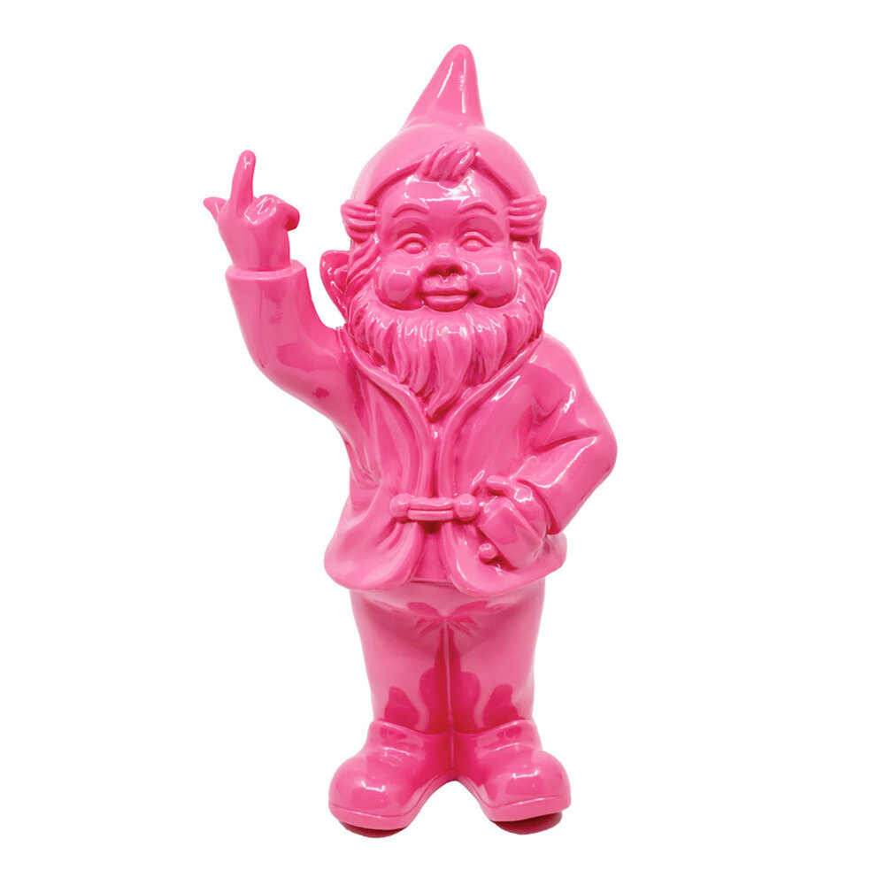 Melting Pot - Beeldje Kabouter Fuck You Roze 32cm