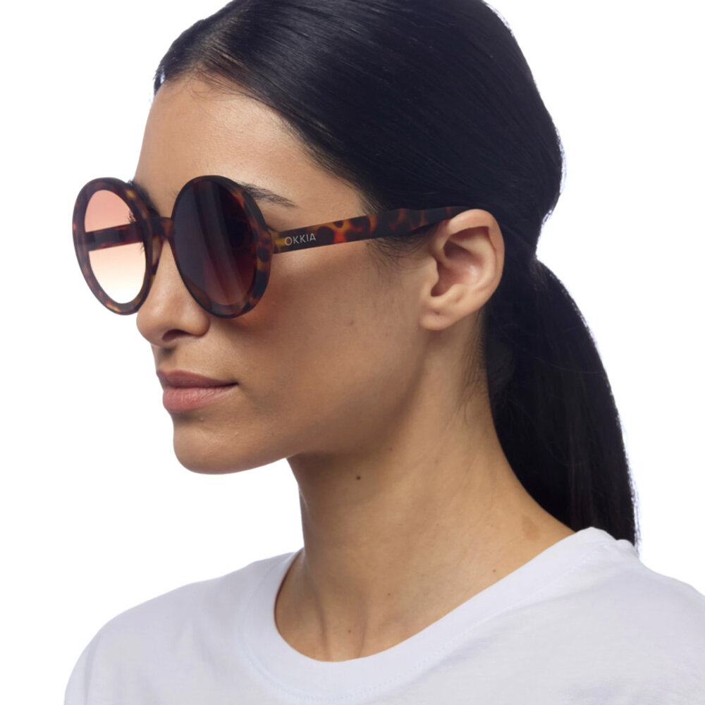 Okkia - Zonnebril MONICA Round Classic Havana OK014-CH Okkia - Zonnebril MONICA Round Classic Havana OK014-CH