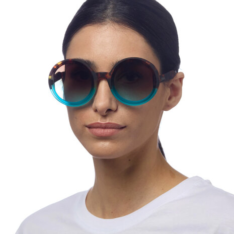 Okkia - Zonnebril MONICA Round Havana Blue OK014-HB Okkia - Zonnebril MONICA Round Havana Blue OK014-HB