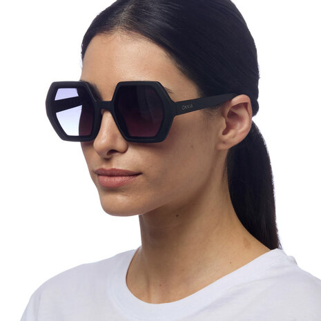 Okkia - Zonnebril EMMA Hexagon Black OK015-BK