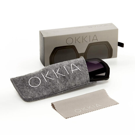 Okkia - Zonnebril EMMA Hexagon Black OK015-BK