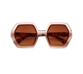 Okkia - Zonnebril EMMA Hexagon Pink Havana OK015-PH Okkia - Zonnebril EMMA Hexagon Pink Havana OK015-PH