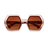 Zonnebril EMMA Hexagon Pink Havana OK015-PH Zonnebril EMMA Hexagon Pink Havana OK015-PH