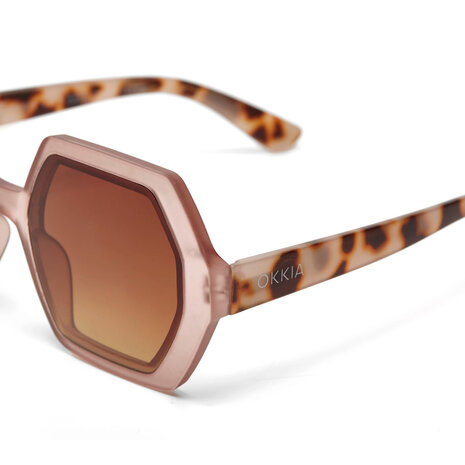 Okkia - Zonnebril EMMA Hexagon Pink Havana OK015-PH