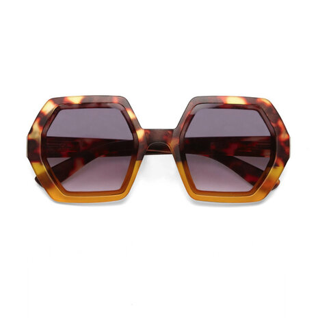 Okkia - Zonnebril EMMA Hexagon Havana Yellow OK015-HY