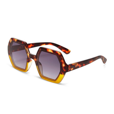 Okkia - Zonnebril EMMA Hexagon Havana Yellow OK015-HY