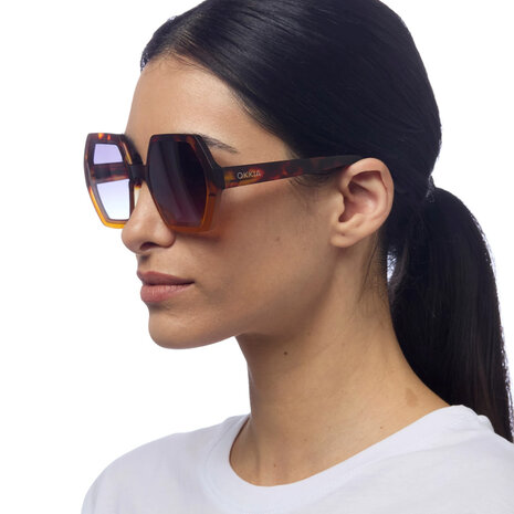 Okkia - Zonnebril EMMA Hexagon Havana Yellow OK015-HY