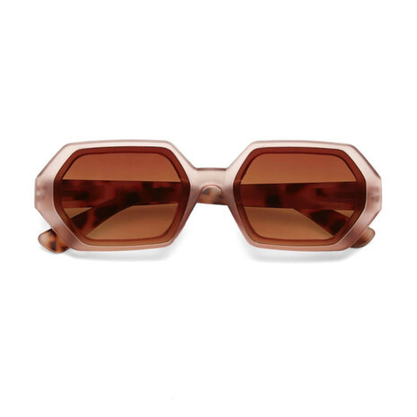 Okkia - Zonnebril ANDREA Small Hexagon Pink Havana OK022-PH
