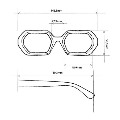 Okkia - Zonnebril ANDREA Small Hexagon Pink Havana OK022-PH