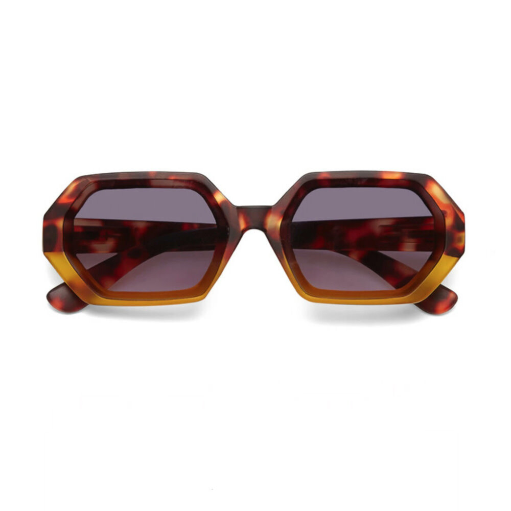 Okkia - Zonnebril ANDREA Small Hexagon Havana Yellow OK022-HY