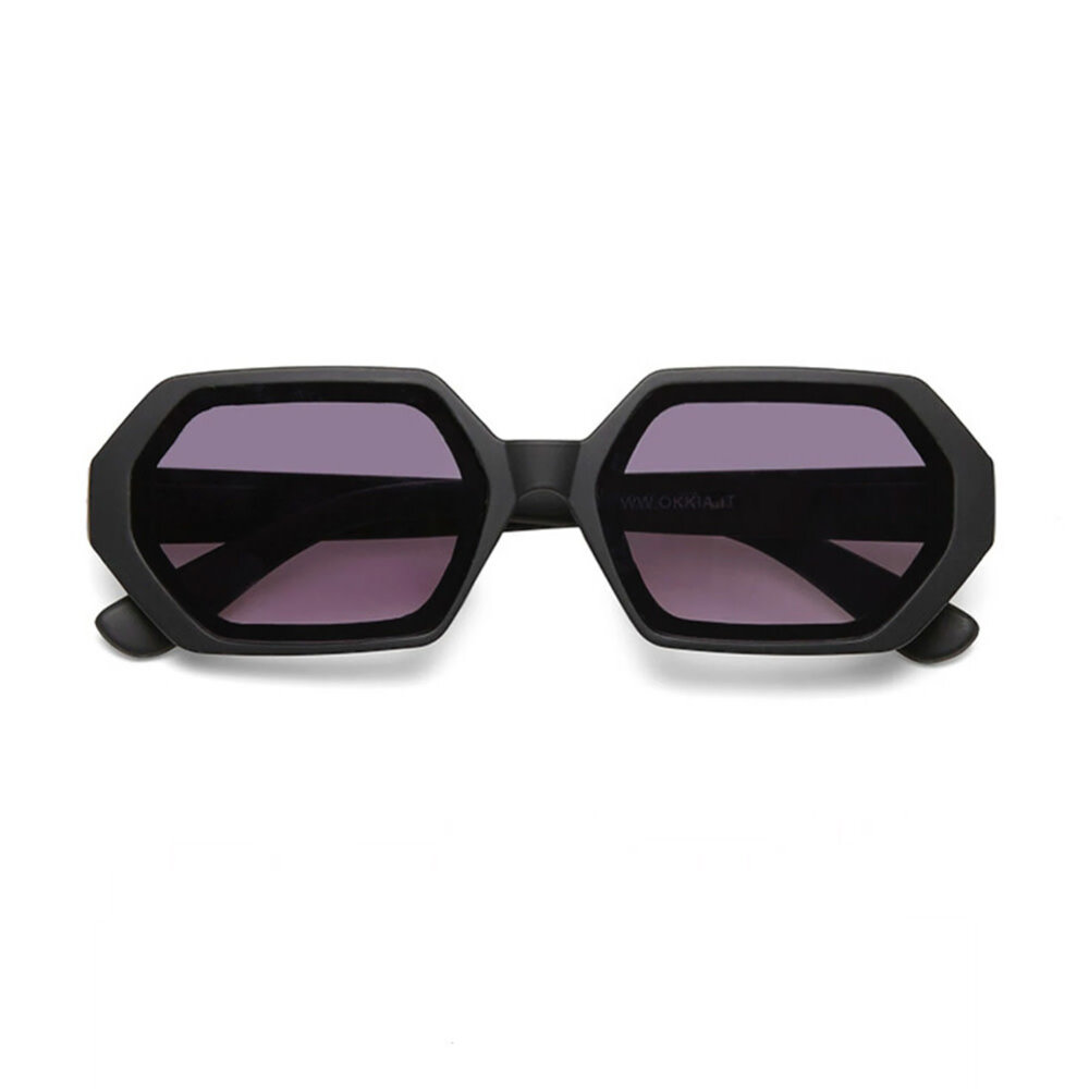 Okkia - Zonnebril ANDREA Small Hexagon Black OK022-BK