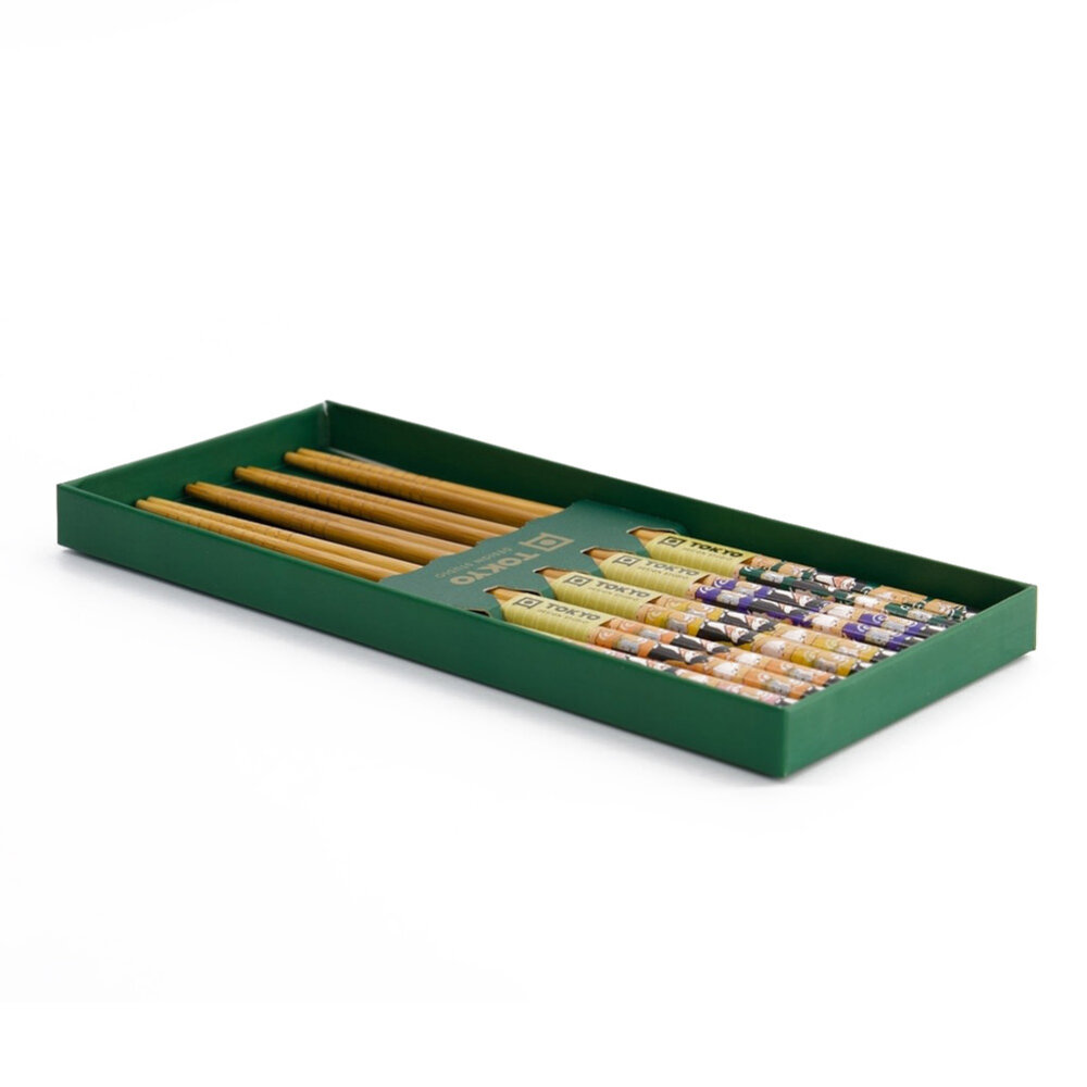 Melting Pot - Eetstokjes Shiba Dog Groen set 5 in cadeau doos Melting Pot - Eetstokjes Shiba Dog Groen set 5 in cadeau doos