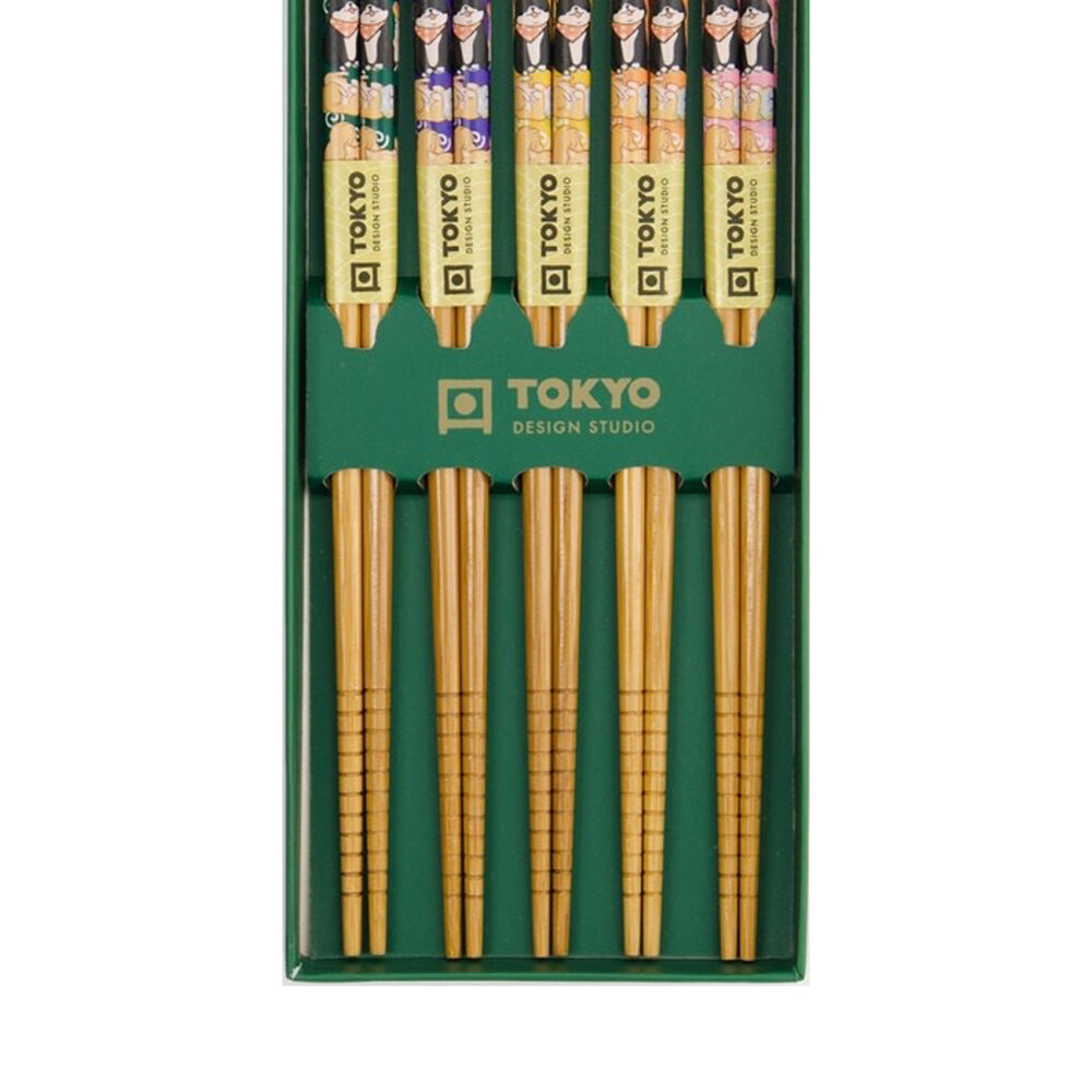 Melting Pot - Eetstokjes Shiba Dog Groen set 5 in cadeau doos Melting Pot - Eetstokjes Shiba Dog Groen set 5 in cadeau doos