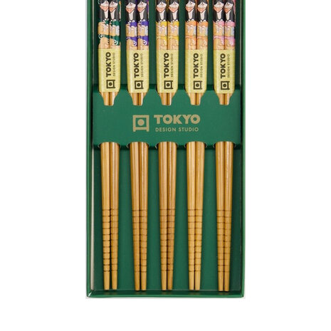 Melting Pot - Eetstokjes Shiba Dog Groen set 5 in cadeau doos Melting Pot - Eetstokjes Shiba Dog Groen set 5 in cadeau doos