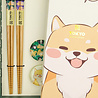 Melting Pot - Eetstokjes Shiba Dog met Opleggers set 2 in cadeau doos Melting Pot - Eetstokjes Shiba Dog met Opleggers set 2 in cadeau doos