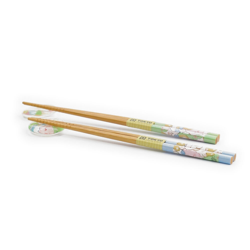 Melting Pot - Eetstokjes Kawaii Dieren met Opleggers set 2 in cadeau doos