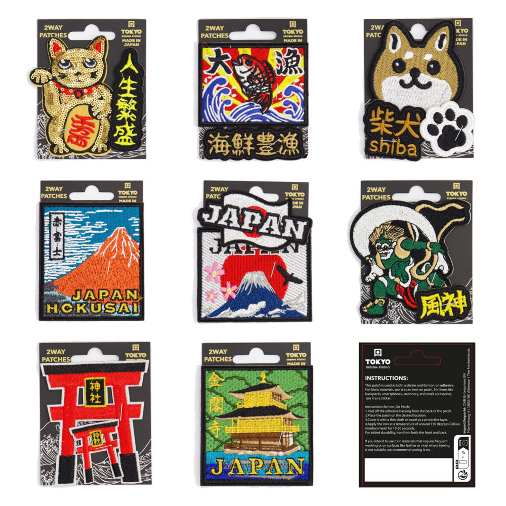 Melting Pot - Stickers & Textiel Patch Japan Graphics 6cm geborduurd Melting Pot - Stickers & Textiel Patch Japan Graphics 6cm geborduurd