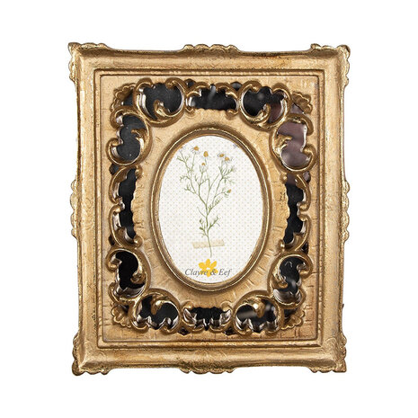 Melting Pot - Fotolijstje Barok Goud Zwart 16x20cm - foto 7x9cm Melting Pot - Fotolijstje Barok Goud Zwart 16x20cm - foto 7x9cm