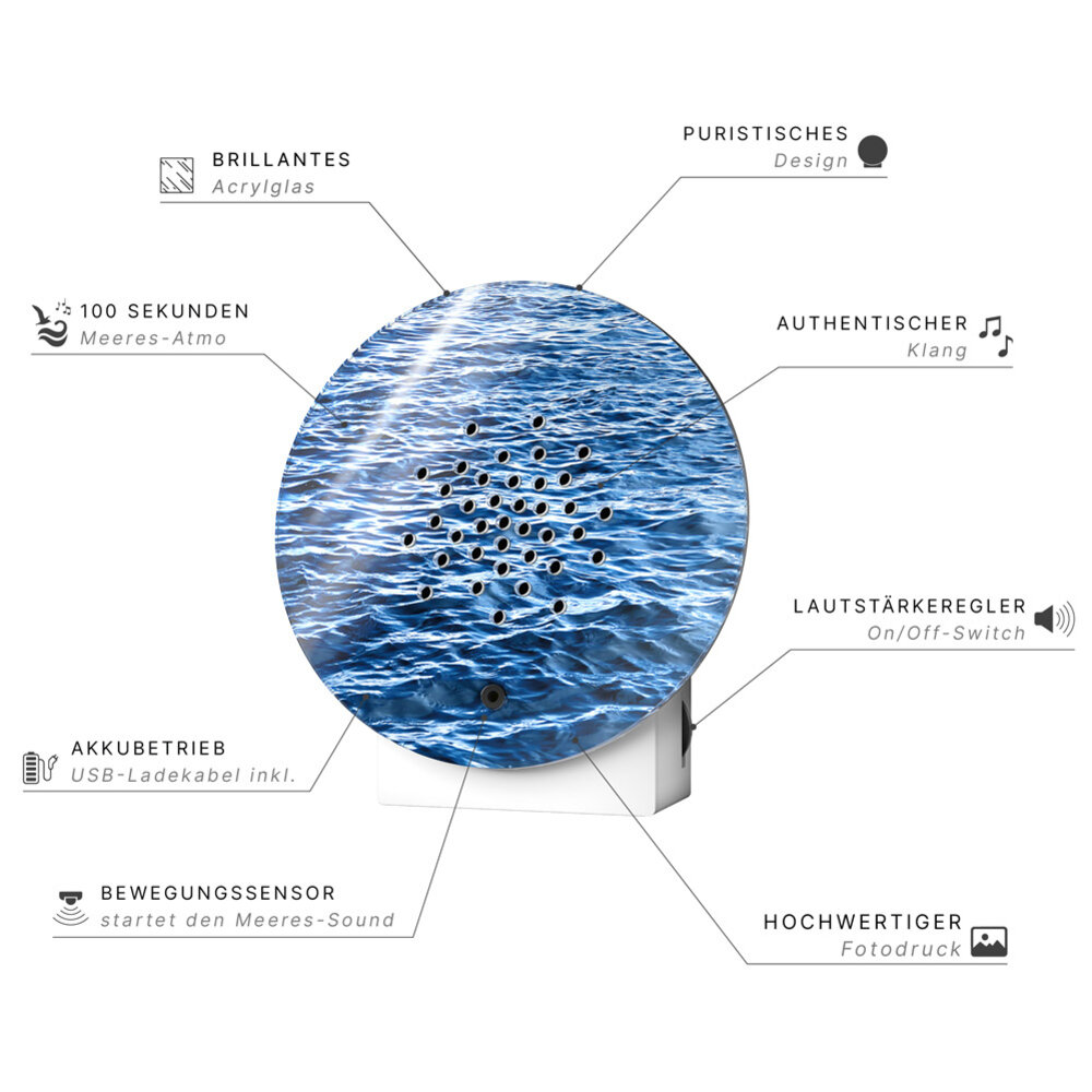 Zwitscherbox - Oceanbox – Oplaadbare Geluidsbox met Zeegeluiden en Bewegingssensor Zwitscherbox - Oceanbox – Oplaadbare Geluidsbox met Zeegeluiden en Bewegingssensor