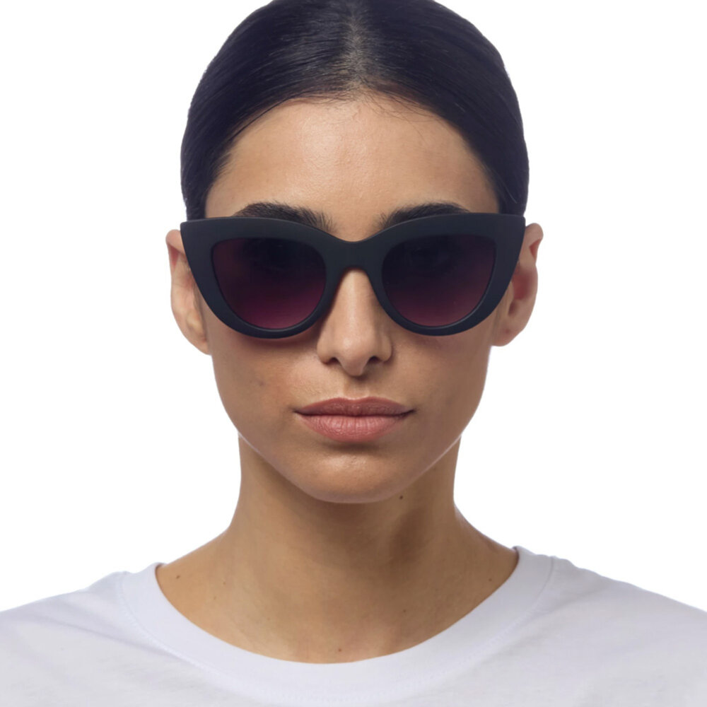 Okkia - Zonnebril CLAUDIA Big Cat-Eye Black OK013-BK