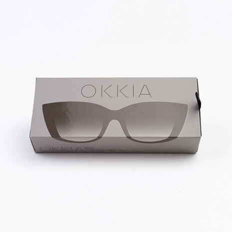 Okkia - Zonnebril CLAUDIA Big Cat-Eye Black OK013-BK