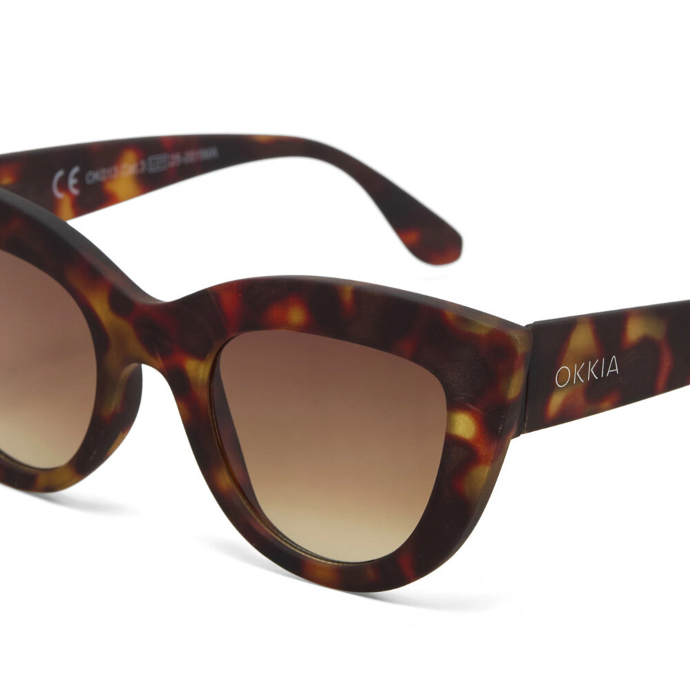 Okkia - Zonnebril CLAUDIA Big Cat-Eye Classic Havana OK013-CH