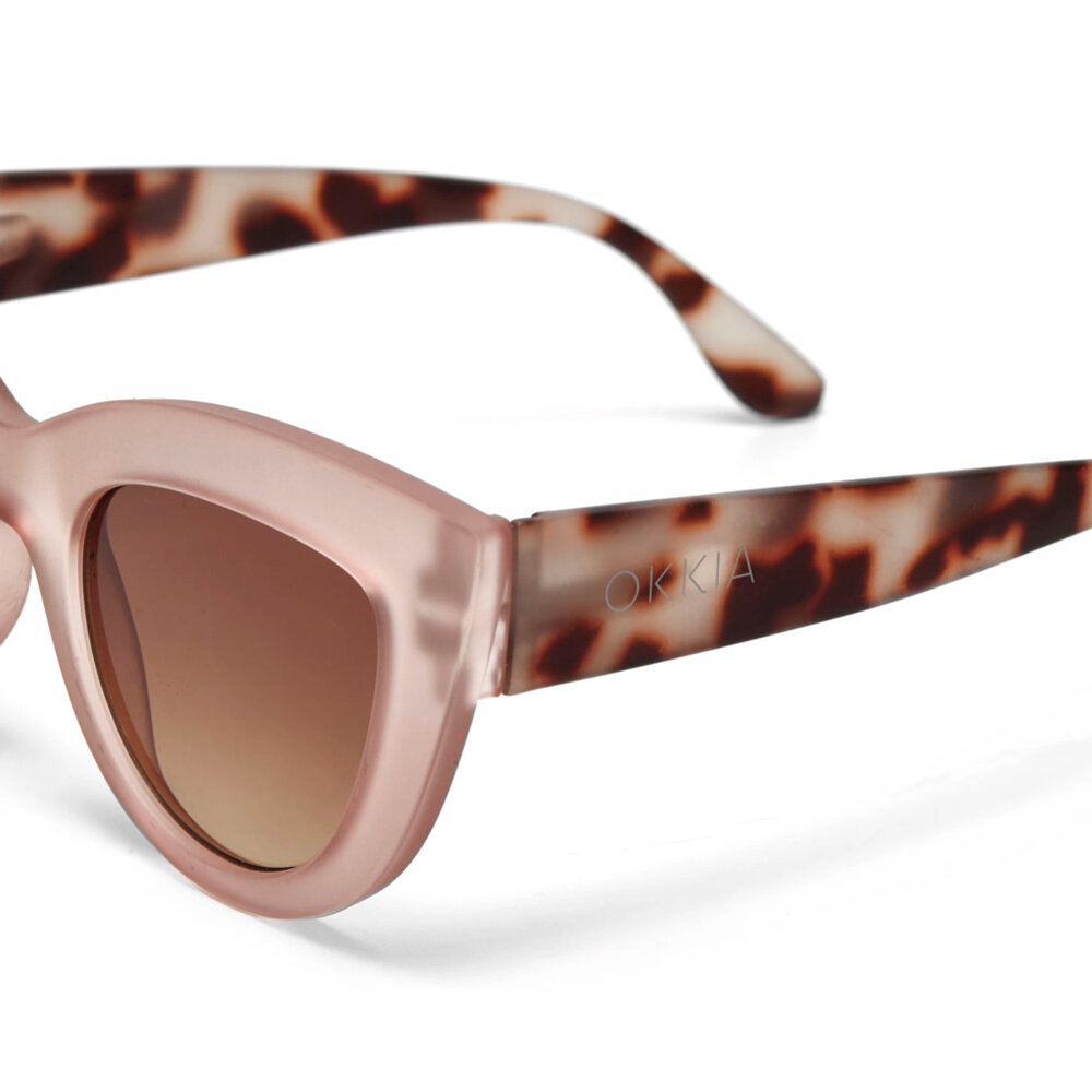 Okkia - Zonnebril CLAUDIA Big Cat-Eye Pink Havana OK013-PH