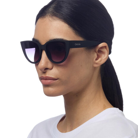 Okkia - Zonnebril SILVIA Cat-Eye Black OK020-BK