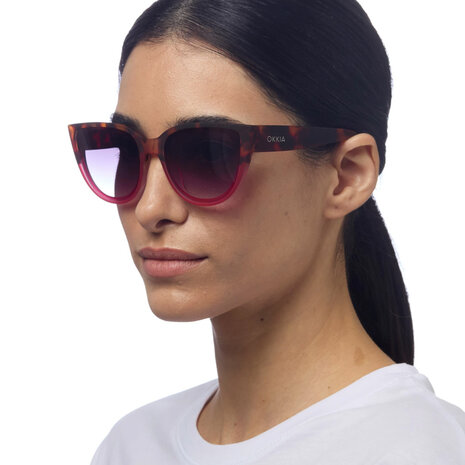 Okkia - Zonnebril SILVIA Cat-Eye Havana Pink OK020-HP