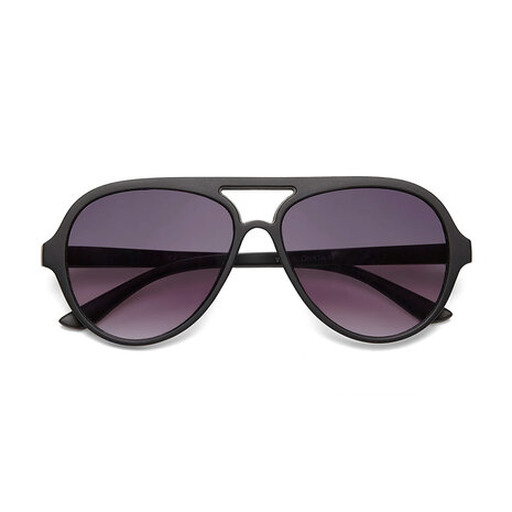 Okkia - Zonnebril ALESSIO Aviator Black met Donkere Gradient Lenzen en Veerpoten OK021-BK Okkia - Zonnebril ALESSIO Aviator Black met Donkere Gradient Lenzen en Veerpoten OK021-BK