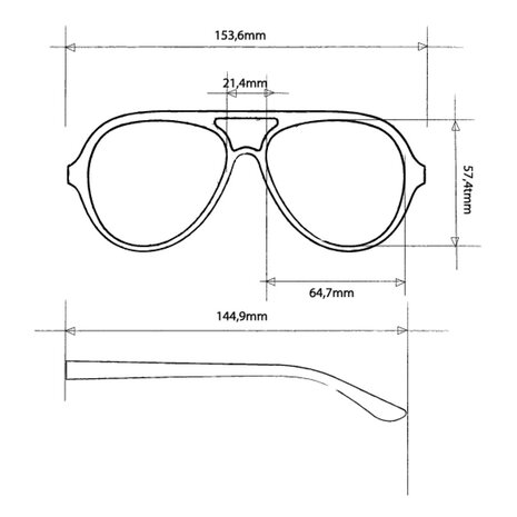 Okkia - Zonnebril ALESSIO Aviator Black OK021-BK