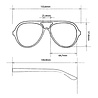 Okkia - Zonnebril ALESSIO Aviator Black met Donkere Gradient Lenzen en Veerpoten OK021-BK Okkia - Zonnebril ALESSIO Aviator Black met Donkere Gradient Lenzen en Veerpoten OK021-BK