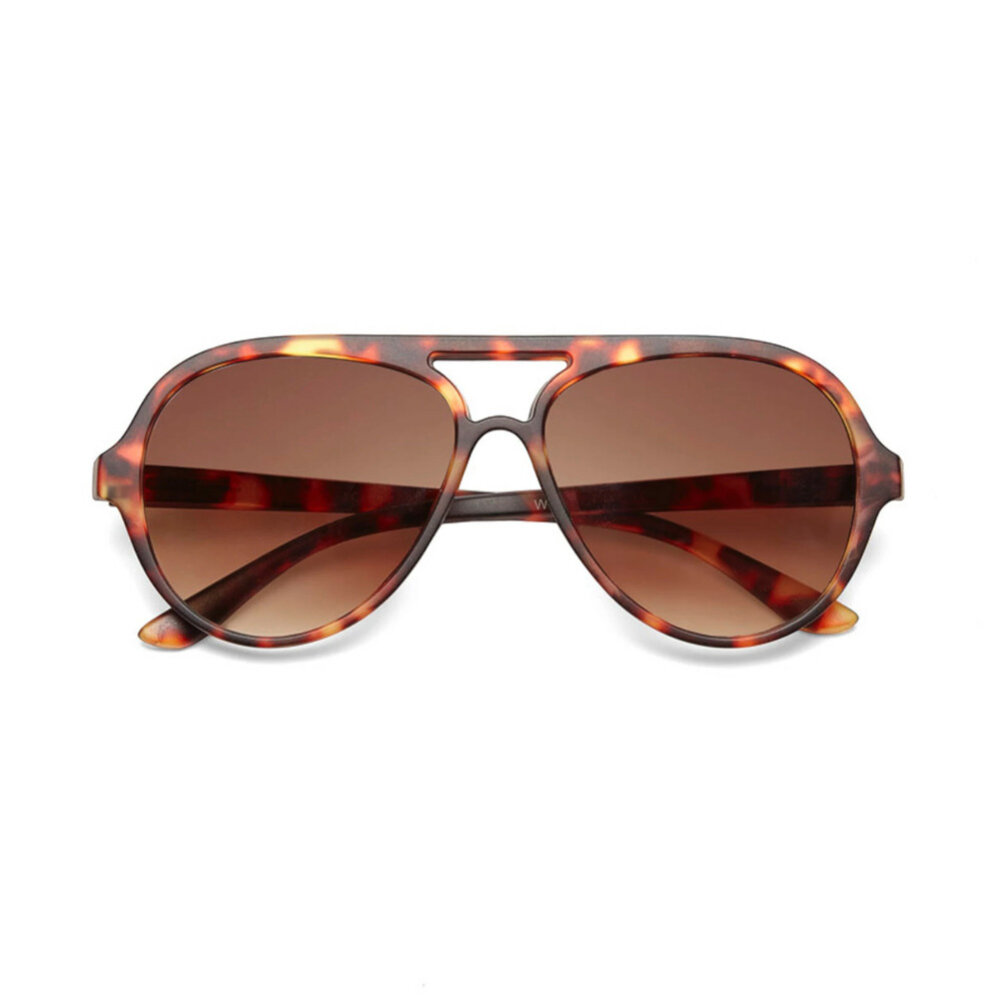 Okkia - Zonnebril ALESSIO Aviator Classic Havana met Bruine Gradient Lenzen en Veerpoten OK021-CH