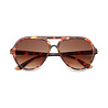 Okkia - Zonnebril ALESSIO Aviator Classic Havana met Bruine Gradient Lenzen en Veerpoten OK021-CH