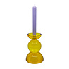 Colmore - Kandelaar Votief Geel Kristal Glas 12x16cm Colmore - Kandelaar Votief Geel Kristal Glas 12x16cm