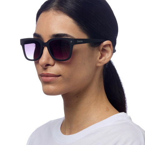 Okkia - Zonnebril GIOVANNI Classic Black met Donkere Glazen OK012-BK Okkia - Zonnebril GIOVANNI Classic Black met Donkere Glazen OK012-BK